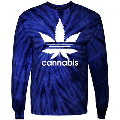 Cannabis Sports Logo Tie-Dye Long Sleeve Shirt