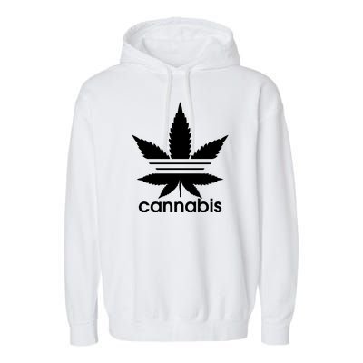 Cannabis Sports Logo Garment-Dyed Fleece Hoodie