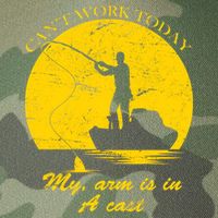 Can't Come Into Work Today My Arm Is In A Cast Legacy Tie Dye Trucker Hat