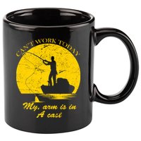 Can't Come Into Work Today My Arm Is In A Cast 11oz C Handle Ceramic Mug