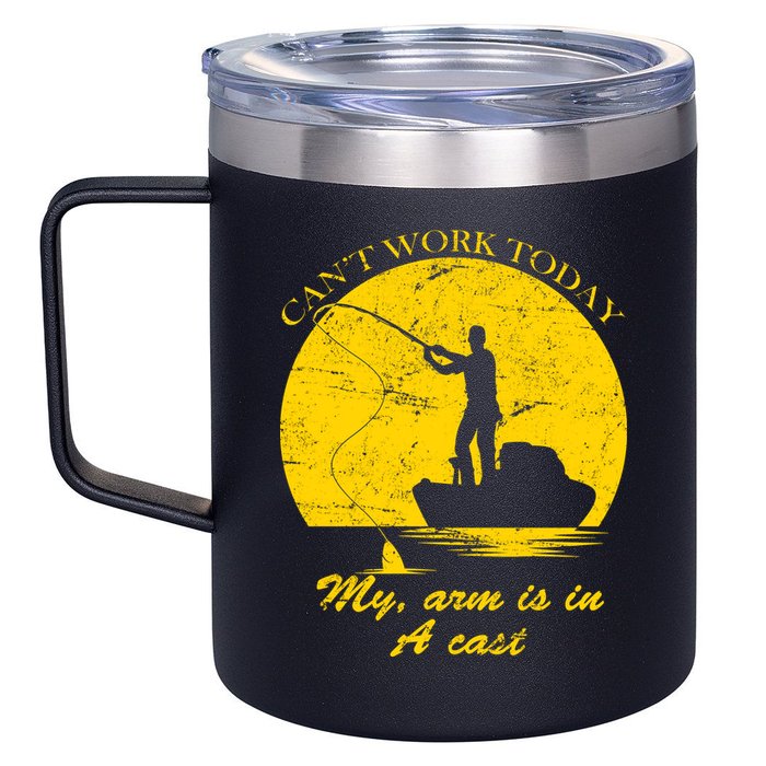 Can't Come Into Work Today My Arm Is In A Cast 12oz Stainless Steel Coffee Mug