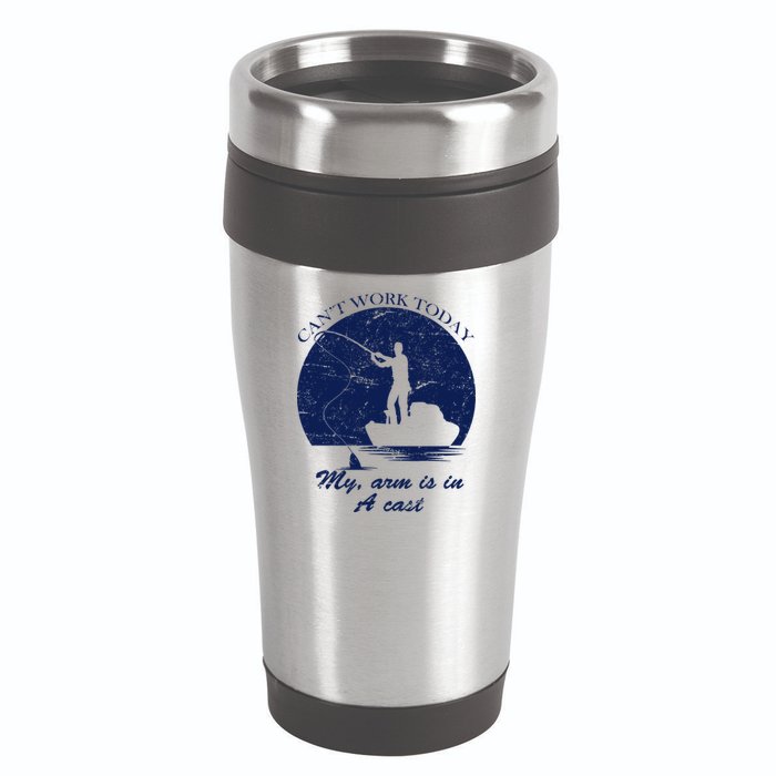 Can't Come Into Work Today My Arm Is In A Cast 16oz Travel Tumbler