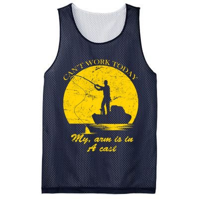 Can't Come Into Work Today My Arm Is In A Cast Mesh Reversible Basketball Jersey Tank