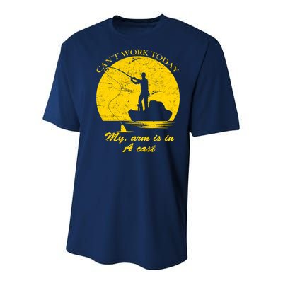 Can't Come Into Work Today My Arm Is In A Cast Youth Performance Sprint T-Shirt