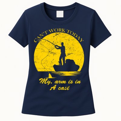 Can't Come Into Work Today My Arm Is In A Cast Womens T-Shirt