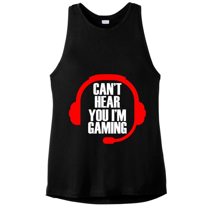 Can't Hear You I'm Gaming Ladies PosiCharge Tri-Blend Wicking Tank