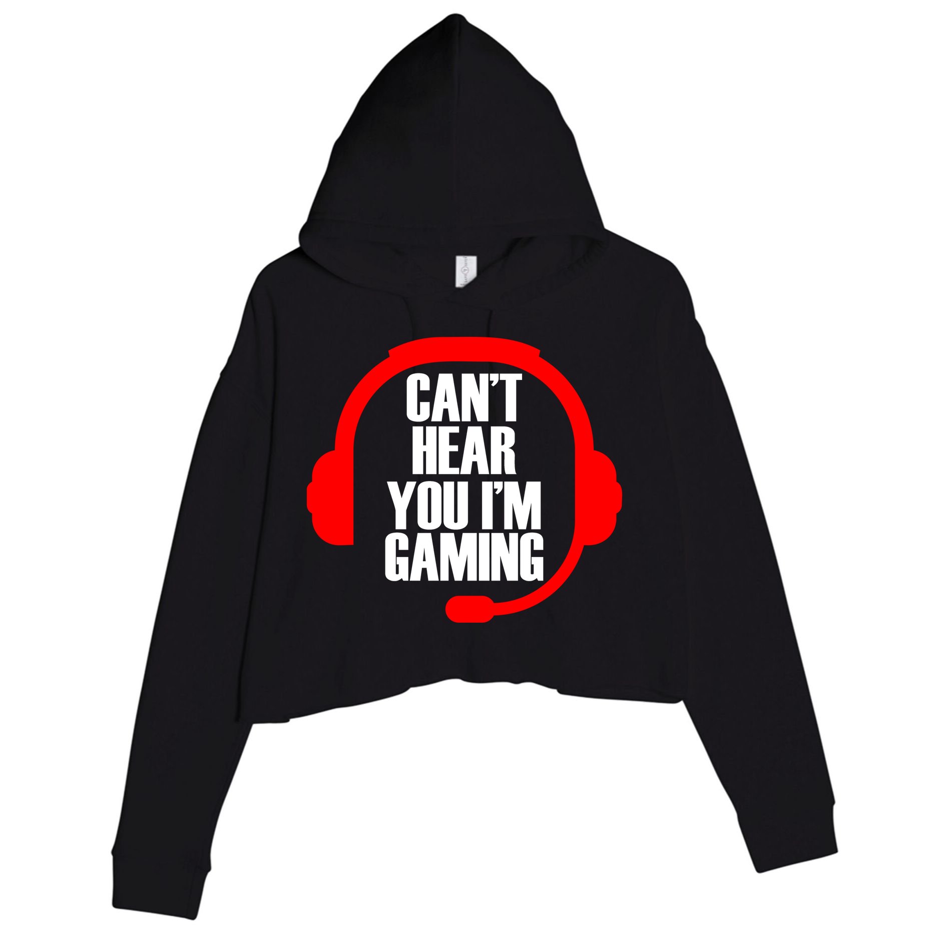Can't Hear You I'm Gaming Crop Fleece Hoodie