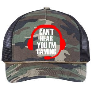 Can't Hear You I'm Gaming Retro Rope Trucker Hat Cap