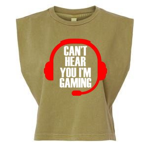 Can't Hear You I'm Gaming Garment-Dyed Women's Muscle Tee