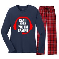 Can't Hear You I'm Gaming Women's Long Sleeve Flannel Pajama Set 