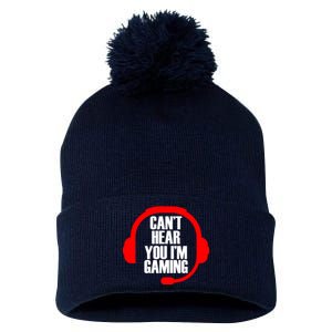 Can't Hear You I'm Gaming Pom Pom 12in Knit Beanie