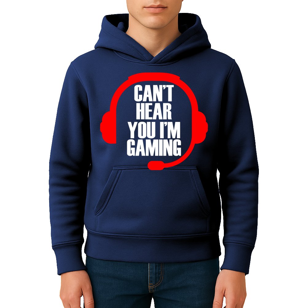 Can't Hear You I'm Gaming Kids Hoodie