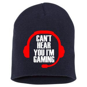 Can't Hear You I'm Gaming Short Acrylic Beanie