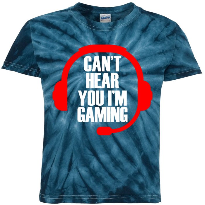 Can't Hear You I'm Gaming Kids Tie-Dye T-Shirt