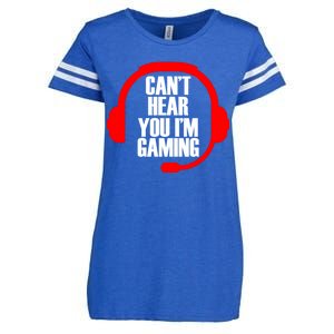 Can't Hear You I'm Gaming Enza Ladies Jersey Football T-Shirt