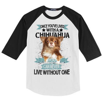 Can't Live Without A Chihuahua Kids Colorblock Raglan Jersey