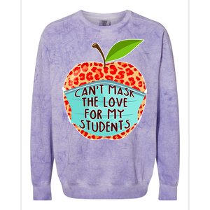 Can't Mask The Love For My Students Colorblast Crewneck Sweatshirt