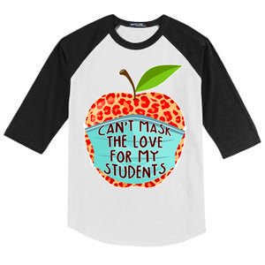 Can't Mask The Love For My Students Kids Colorblock Raglan Jersey