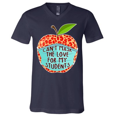 Can't Mask The Love For My Students V-Neck T-Shirt