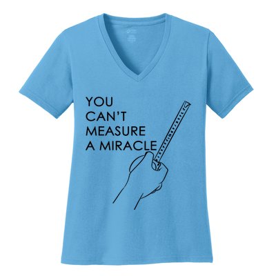 Can't Measure A Miracle Women's V-Neck T-Shirt