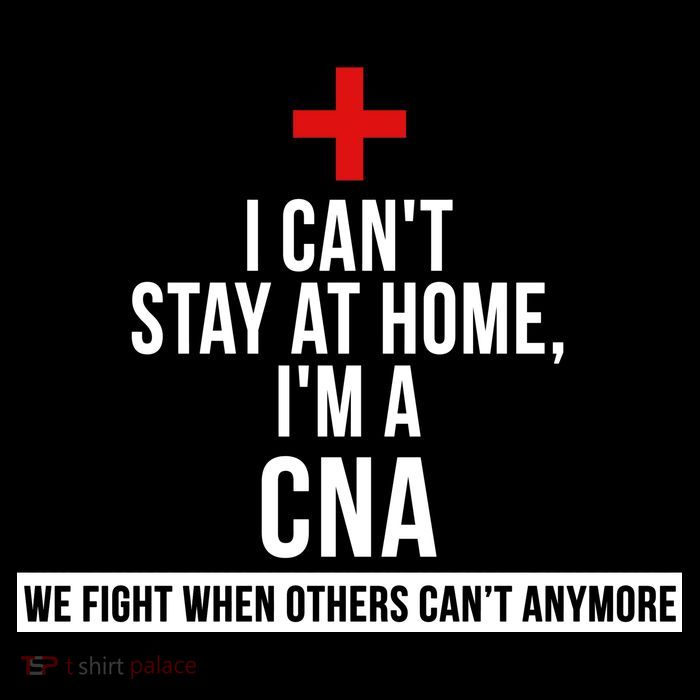 Can't Stay At Home CNA We Fight When Others Can't Drawstring Bag