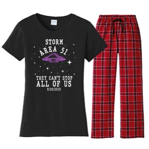 Cant Stop Us All Storm Area 51 Women's Flannel Pajama Set