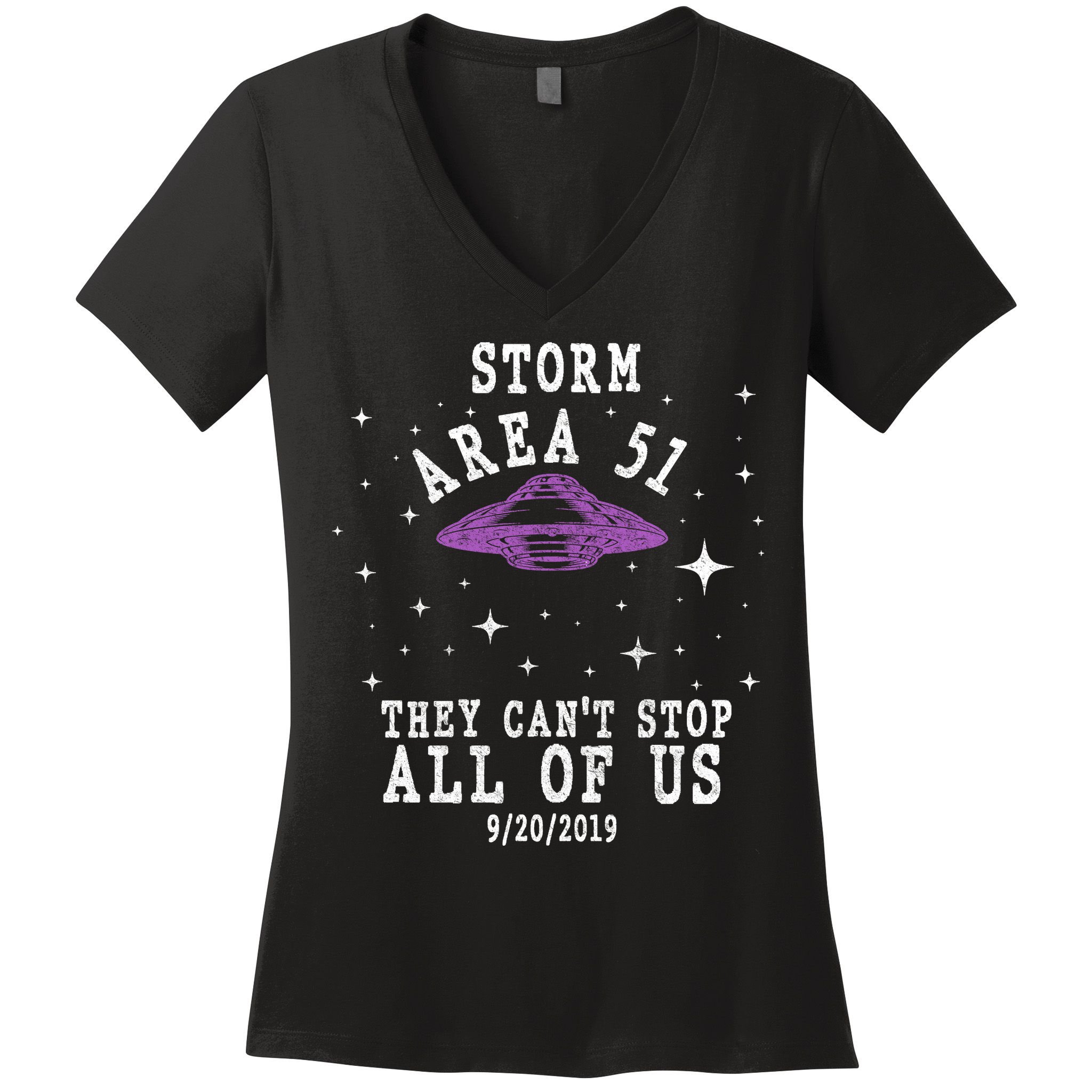 Cant Stop Us All Storm Area 51 Women's V-Neck T-Shirt