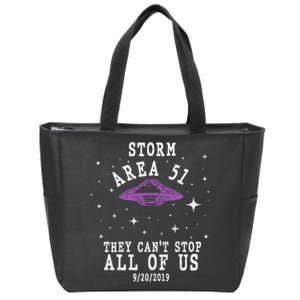 Cant Stop Us All Storm Area 51 Zip Tote Bag