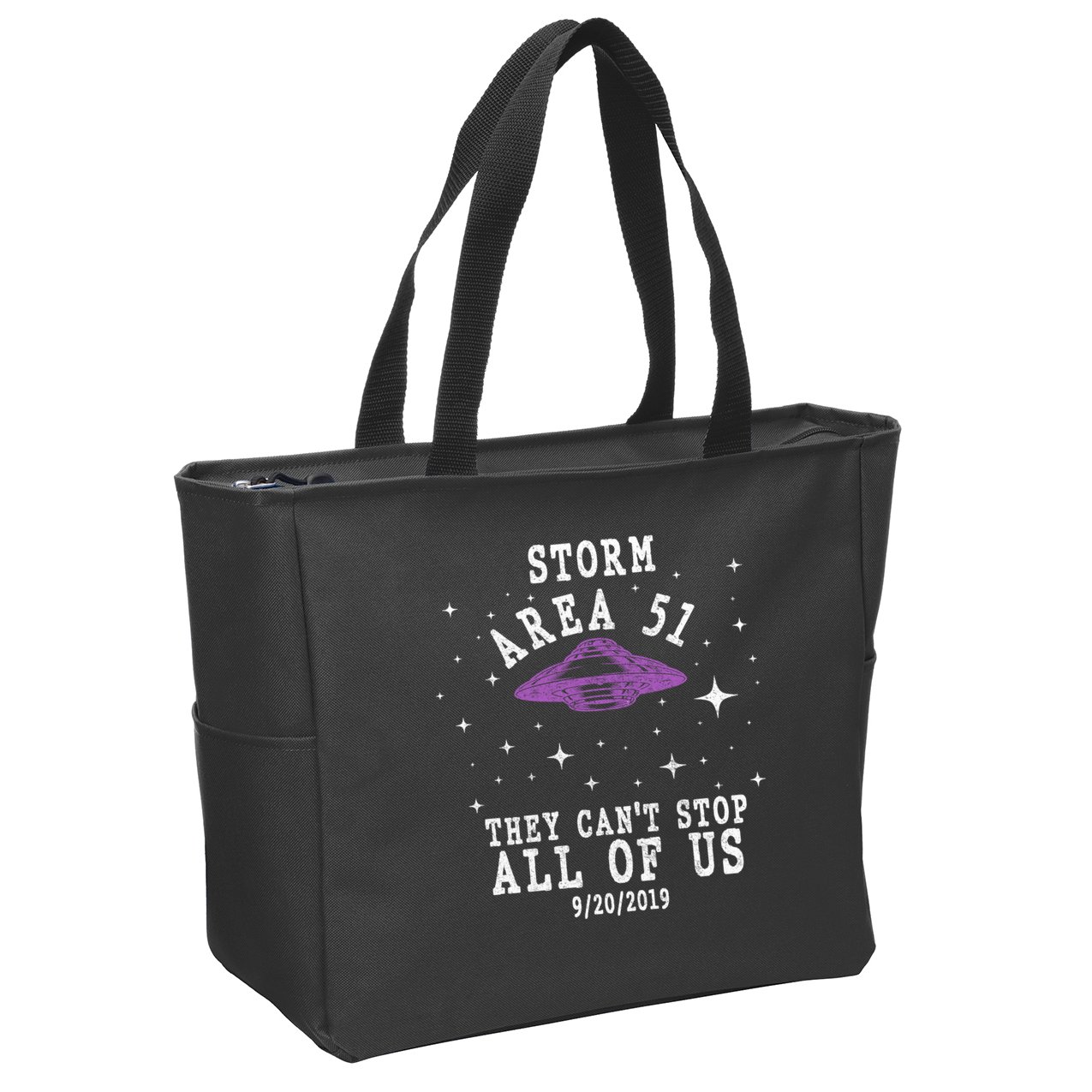 Cant Stop Us All Storm Area 51 Zip Tote Bag