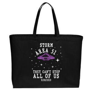 Cant Stop Us All Storm Area 51 Cotton Canvas Jumbo Tote