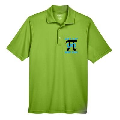 Can't Stop Won't Stop! Pi Day Infinity Math Geek Logo Men's Origin Performance Piqué Polo