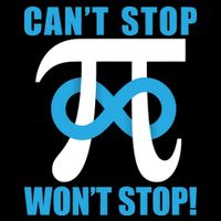 Can't Stop Won't Stop! Pi Day Infinity Math Geek Logo Stripe Pom Pom Beanie