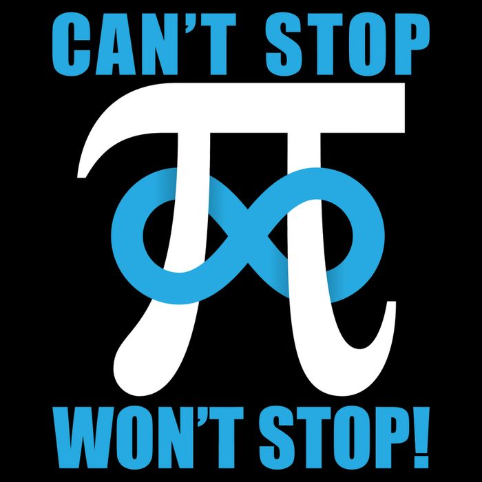Can't Stop Won't Stop! Pi Day Infinity Math Geek Logo Stripe Pom Pom Beanie