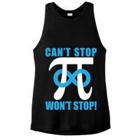 Can't Stop Won't Stop! Pi Day Infinity Math Geek Logo Ladies PosiCharge Tri-Blend Wicking Tank