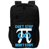 Can't Stop Won't Stop! Pi Day Infinity Math Geek Logo Impact Tech Backpack