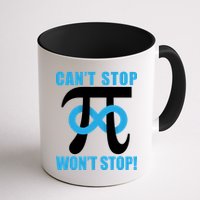 Can't Stop Won't Stop! Pi Day Infinity Math Geek Logo Mug