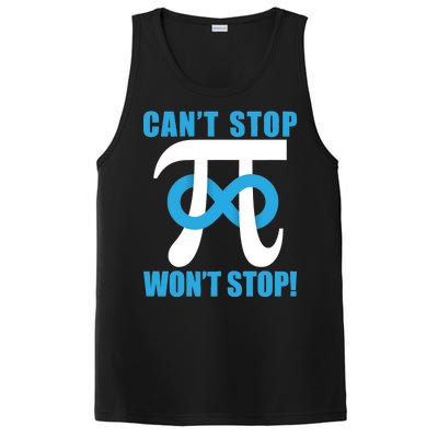 Can't Stop Won't Stop! Pi Day Infinity Math Geek Logo PosiCharge Competitor Tank