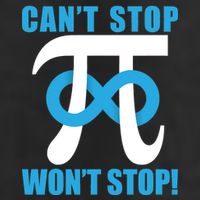 Can't Stop Won't Stop! Pi Day Infinity Math Geek Logo Trucker Hat