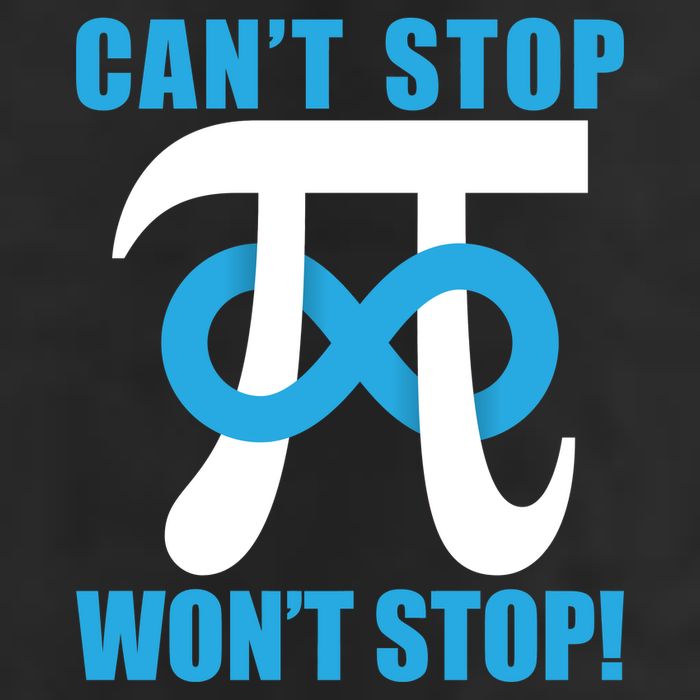 Can't Stop Won't Stop! Pi Day Infinity Math Geek Logo Trucker Hat