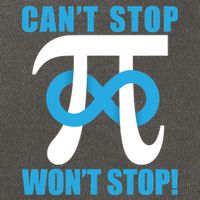 Can't Stop Won't Stop! Pi Day Infinity Math Geek Logo Cotton Canvas Backpack