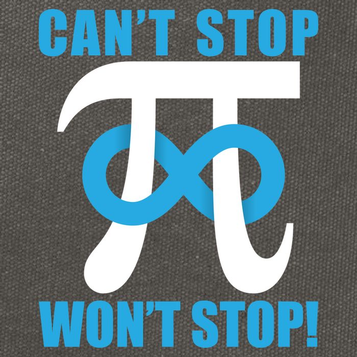 Can't Stop Won't Stop! Pi Day Infinity Math Geek Logo Cotton Canvas Backpack