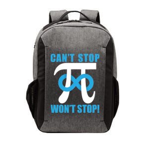 Can't Stop Won't Stop! Pi Day Infinity Math Geek Logo Vector Backpack