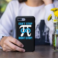 Can't Stop Won't Stop! Pi Day Infinity Math Geek Logo Permanent Decal Sticker