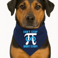 Can't Stop Won't Stop! Pi Day Infinity Math Geek Logo USA-Made Doggie Bandana