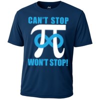 Can't Stop Won't Stop! Pi Day Infinity Math Geek Logo Performance Shirt