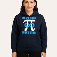 Can't Stop Won't Stop! Pi Day Infinity Math Geek Logo Hoodie