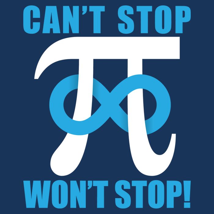 Can't Stop Won't Stop! Pi Day Infinity Math Geek Logo Hoodie