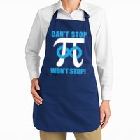 Can't Stop Won't Stop! Pi Day Infinity Math Geek Logo Apron