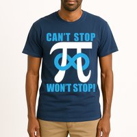 Can't Stop Won't Stop! Pi Day Infinity Math Geek Logo Tall T-Shirt