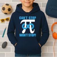 Can't Stop Won't Stop! Pi Day Infinity Math Geek Logo Kids Hoodie
